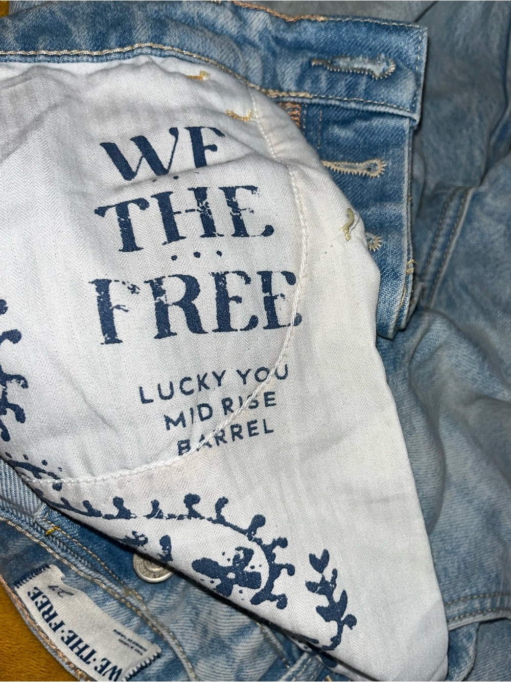 We The Free Light Blue Wide Leg Jeans - Picture 5 of 8